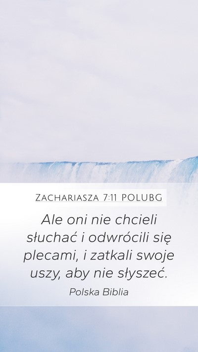 Zachariasza 7:11 POLUBG Bible Verse Image