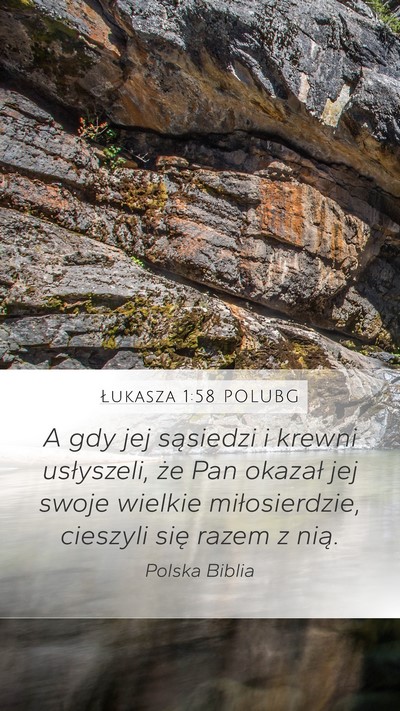 Łukasza 1:58 POLUBG Bible Verse Image