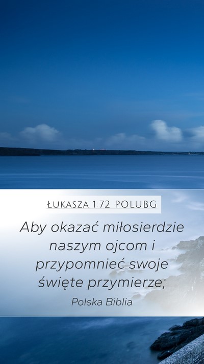 Łukasza 1:72 POLUBG Bible Verse Image