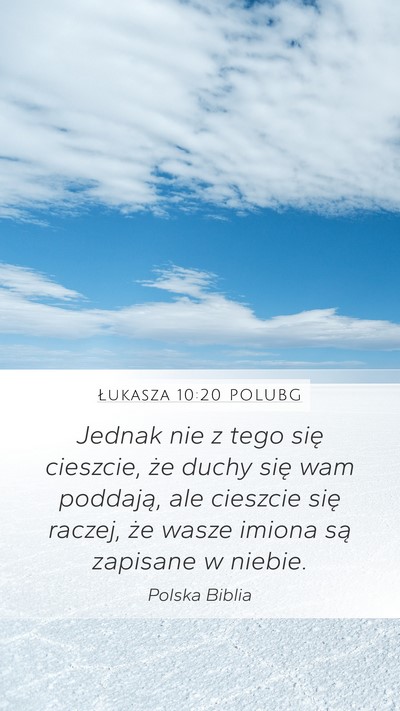 Łukasza 10:20 POLUBG Bible Verse Image