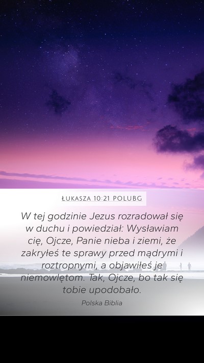 Łukasza 10:21 POLUBG Bible Verse Image