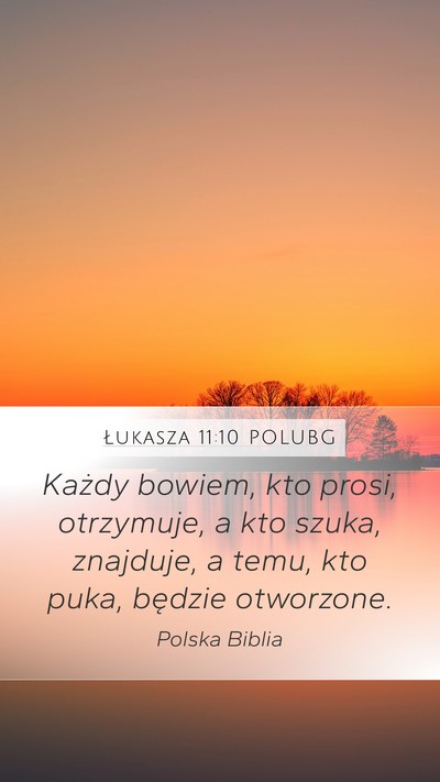 Łukasza 11:10 POLUBG Mobile Phone Wallpaper - Każdy bowiem, kto prosi, otrzymuje, a kto szuka, - Mobile Bible Verse Wallpaper