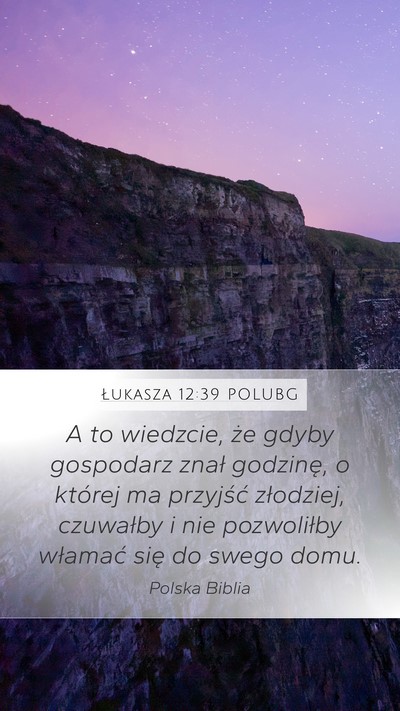 Łukasza 12:39 POLUBG Bible Verse Image