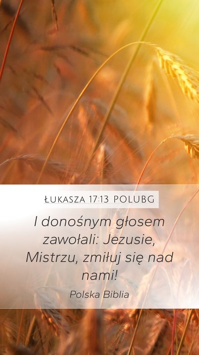Łukasza 17:13 POLUBG Mobile Phone Wallpaper - I donośnym głosem zawołali: Jezusie, Mistrzu, - Mobile Bible Verse Wallpaper