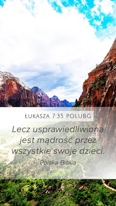 Łukasza 7:35 POLUBG Bible Verse Image