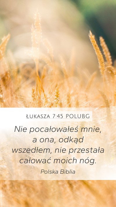 Łukasza 7:45 POLUBG Bible Verse Image